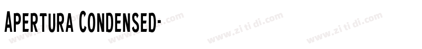 Apertura Condensed字体转换